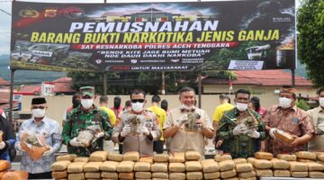 Pengabdian yang Tulus Selalu Meninggalkan Jejak, Kapolres Aceh Tenggara Pimpin Pemusnahan 161,9 Kilogram Ganja